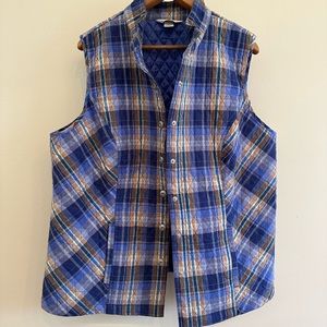 Church banks plaid quilted vest